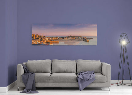 st Ives harbour panoramic canvas picture print Cornwall beach sunrise