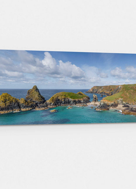 Kaynance Cove, Cornwall. Panoramic canvas picture print.