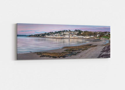 st Mawes cornwall including harbout canvas picture print panormaic purple