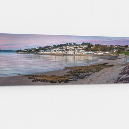 st Mawes cornwall including harbout canvas picture print panormaic purple