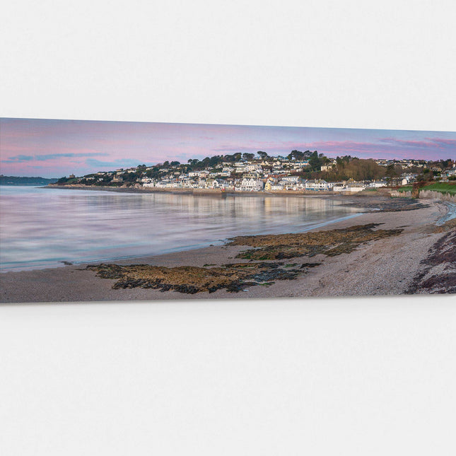 st Mawes cornwall including harbout canvas picture print panormaic purple