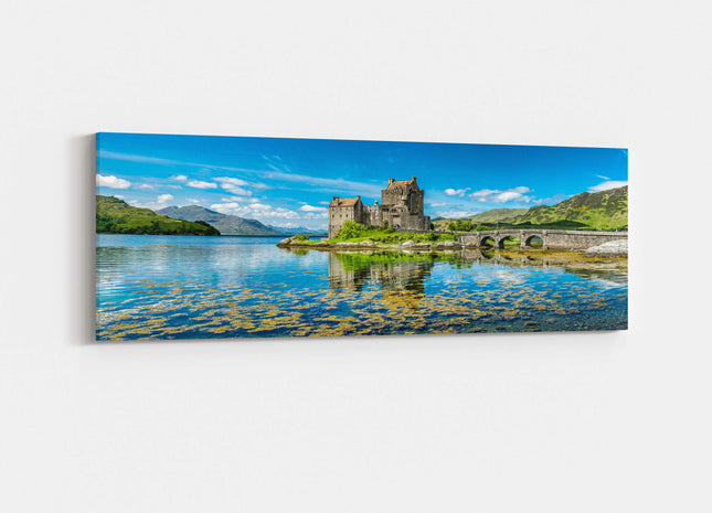 Eilean Donan Castle during a warm summer day canvas picture print
