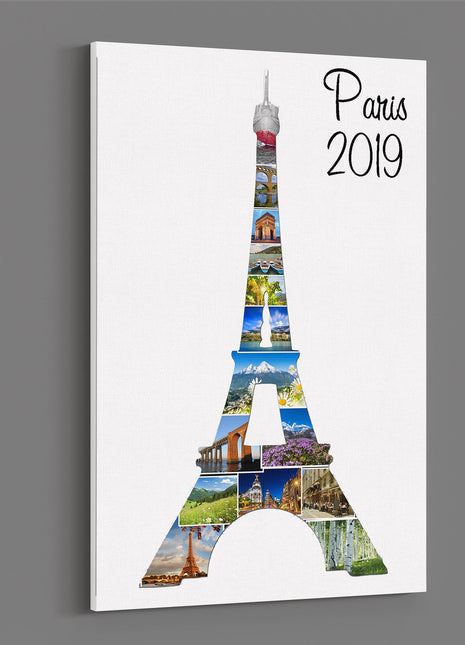 Paris eiffel tower canvas photo collage my photos holiday canvas picture print