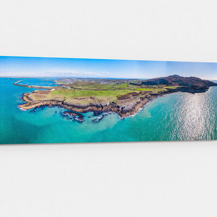 Anglesey, North wales. Aerial view north stack fog station and Holyhead canvas