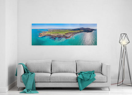 Anglesey, North wales. Aerial view north stack fog station and Holyhead canvas