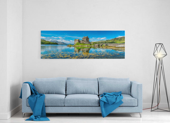 Eilean Donan Castle during a warm summer day canvas picture print