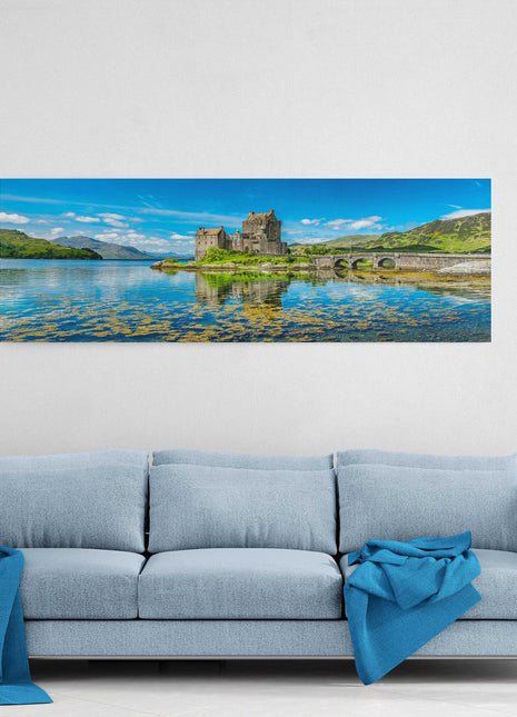 Eilean Donan Castle during a warm summer day canvas picture print