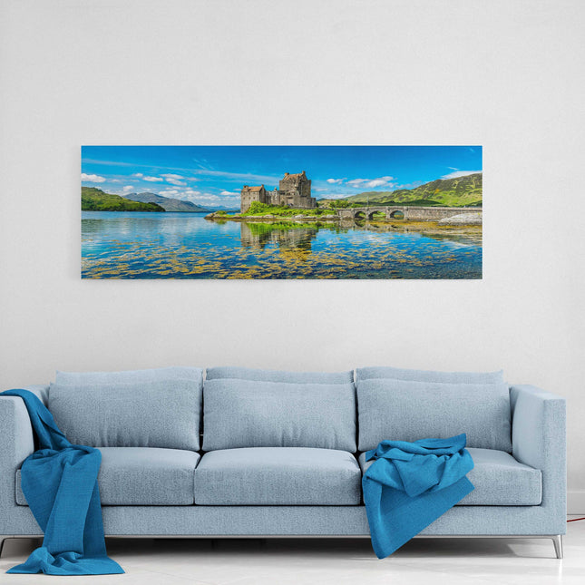 Eilean Donan Castle during a warm summer day canvas picture print