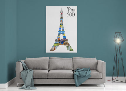 Paris eiffel tower canvas photo collage my photos holiday canvas picture print