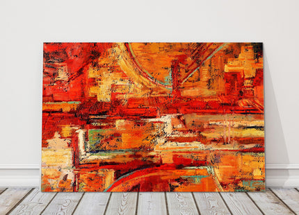 abstract oil painting reds and yellows Canvas Print Wall décor