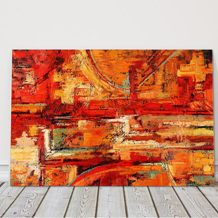 abstract oil painting reds and yellows Canvas Print Wall décor
