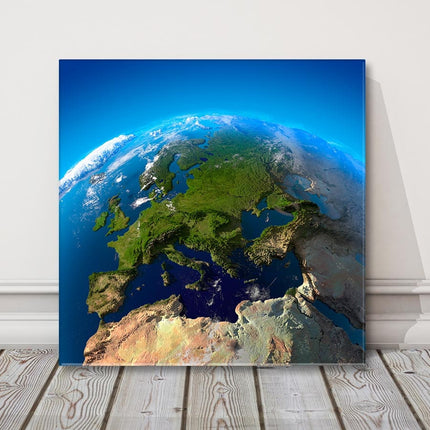 planet earth view of europe from space canvas picture print
