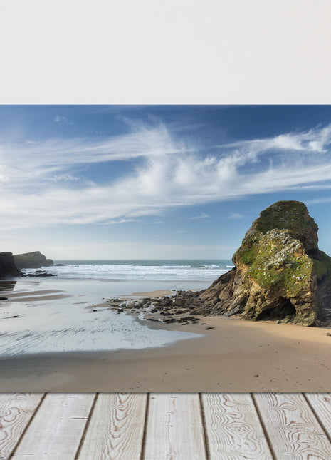 Whipsiderry Beach, North Cornwall newquay porth island canvas picture print