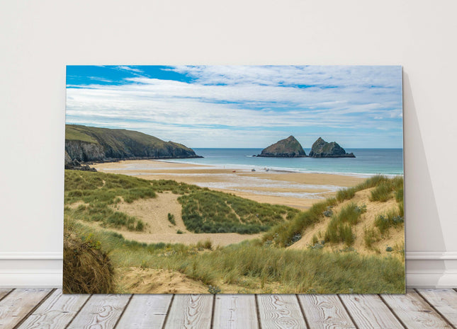 Holywell Bay beach, Near Newquay, Cornwall. Canvas picture print. Landscape