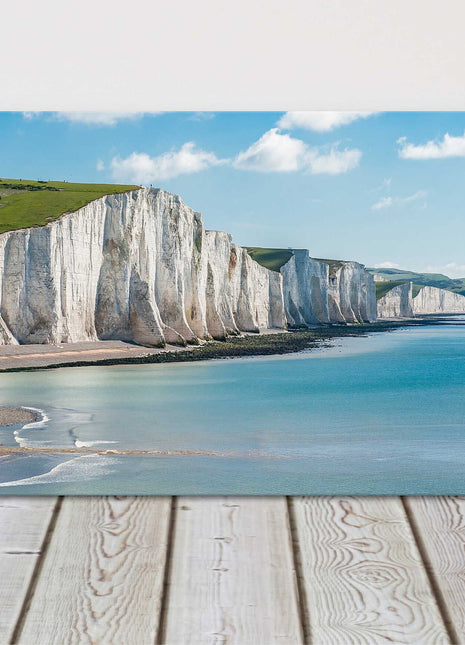 Seven Sisters white cliffs panoramic canvas picture print East Sussex Eastbourne