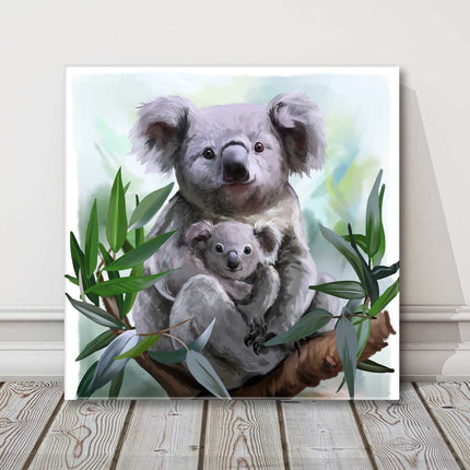 Koala and her baby, canvas picture print. A choice of sizes available Wall Art