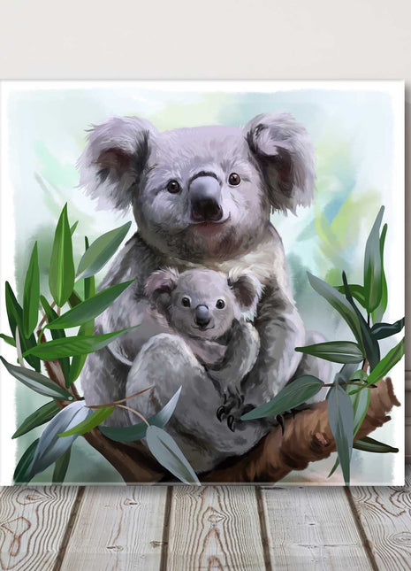 Koala and her baby, canvas picture print. A choice of sizes available Wall Art