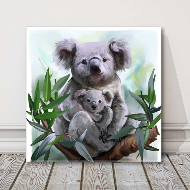 Koala and her baby, canvas picture print. A choice of sizes available Wall Art
