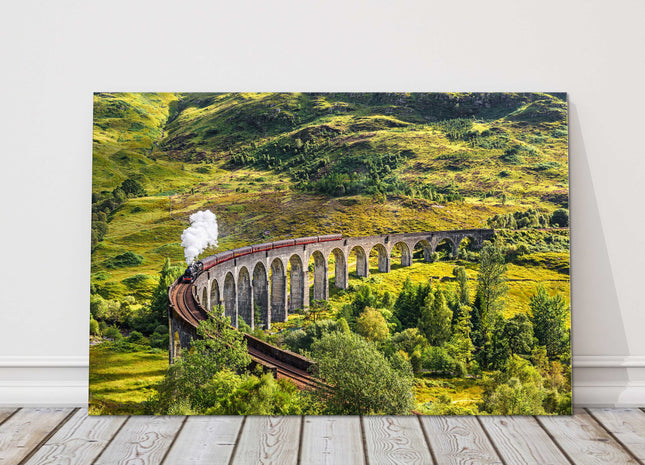 Glenfinnan Railway Viaduct, Scotland steam train. Canvas picture print