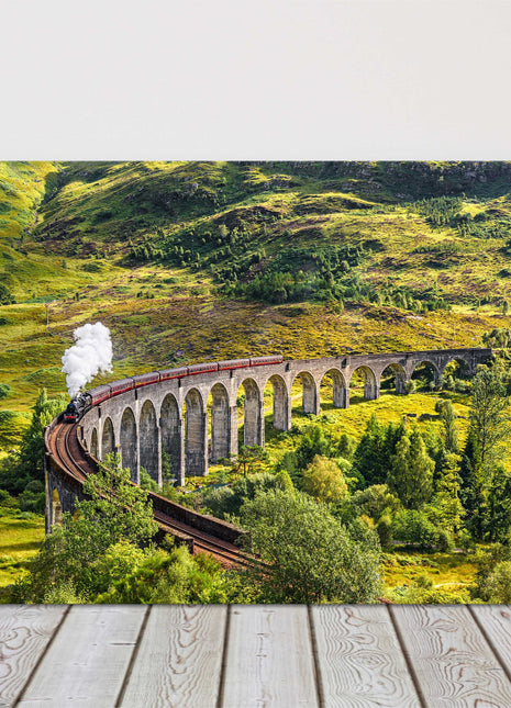 Glenfinnan Railway Viaduct, Scotland steam train. Canvas picture print