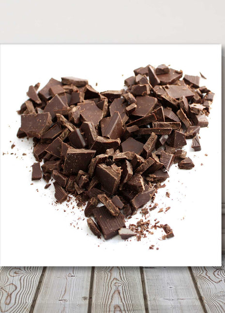 Heart shaped chocolate, canvas picture print. Modern Wall Art