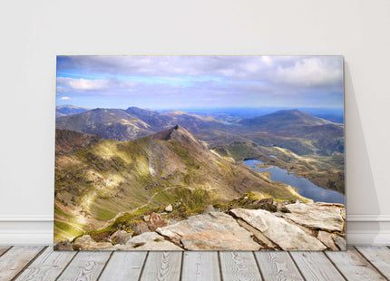 Summit of Mount Snowden canvas picture print scenic landscape