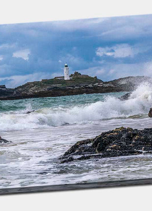 Godrevy lighthouse,near St Ives Cornwall. Canvas picture print.