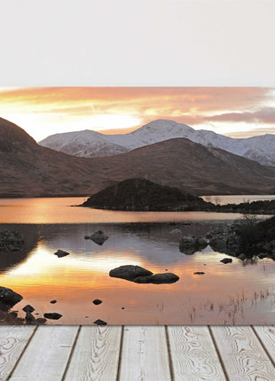 Sunset View on Rannoch Moor Scottish Highlands. Canvas picture print