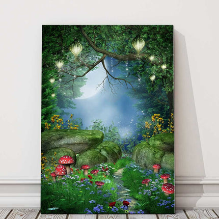 Fairy garden/Enchanted forest. Printed and framed as a canvas picture.