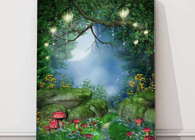 Fairy garden/Enchanted forest. Printed and framed as a canvas picture.