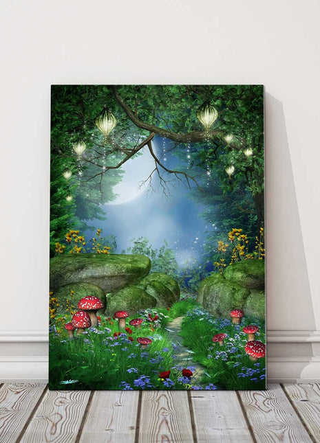 Fairy garden/Enchanted forest. Printed and framed as a canvas picture.