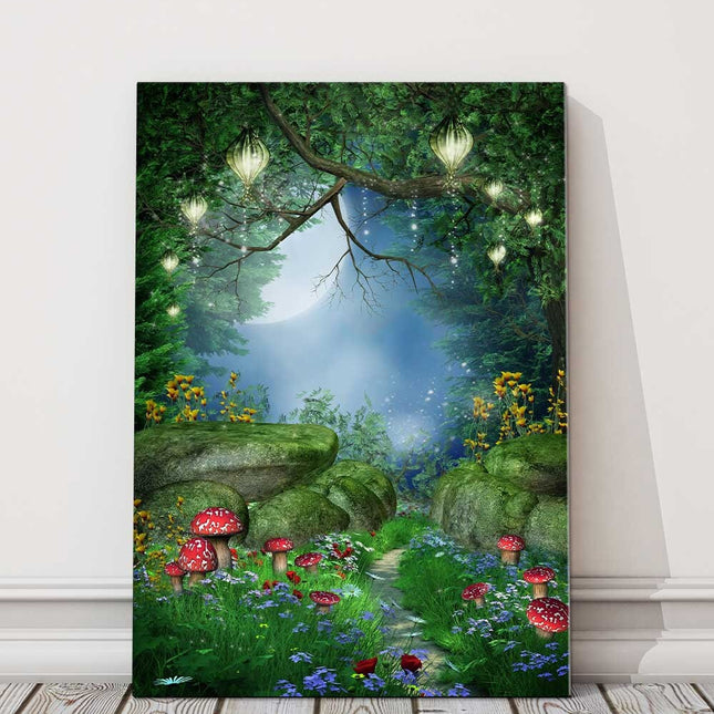 Fairy garden/Enchanted forest. Printed and framed as a canvas picture.