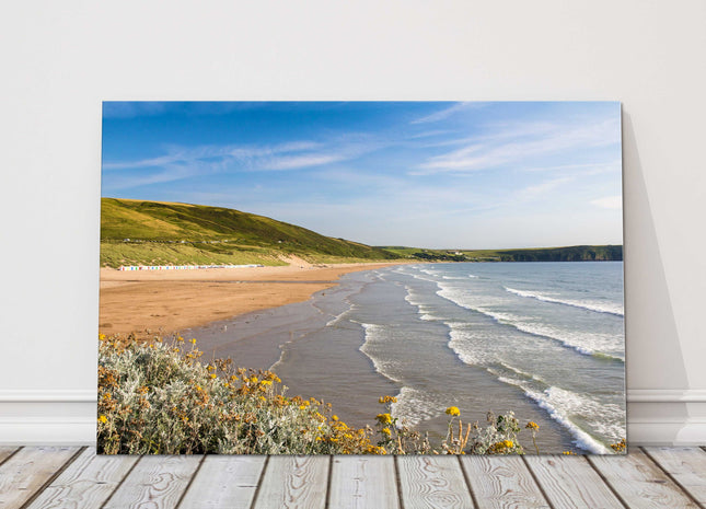 Woolacombe beach, Devon, England. Coastal image beach scene canvas picture