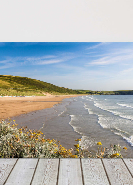 Woolacombe beach, Devon, England. Coastal image beach scene canvas picture