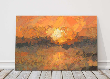 Fistral beach at sunset abstract modern canvas picture print