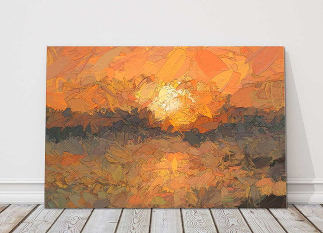 Fistral beach at sunset abstract modern canvas picture print
