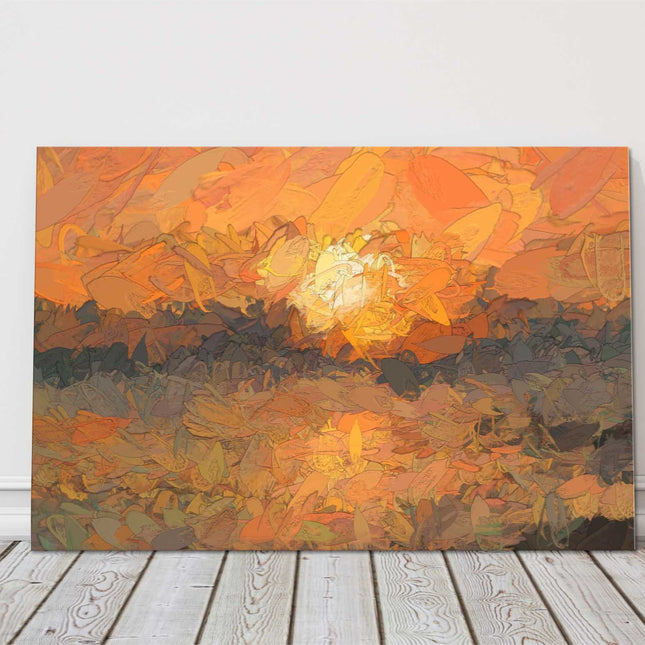 Fistral beach at sunset abstract modern canvas picture print