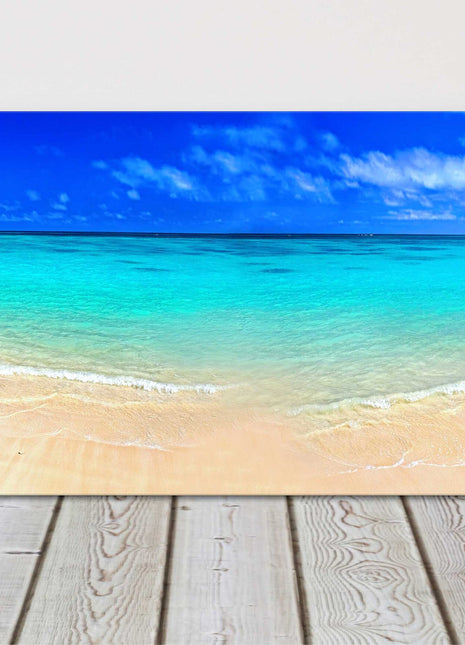 Panorama Tropical Dream Beach. Canvas picture print. Vibrant colours seascape