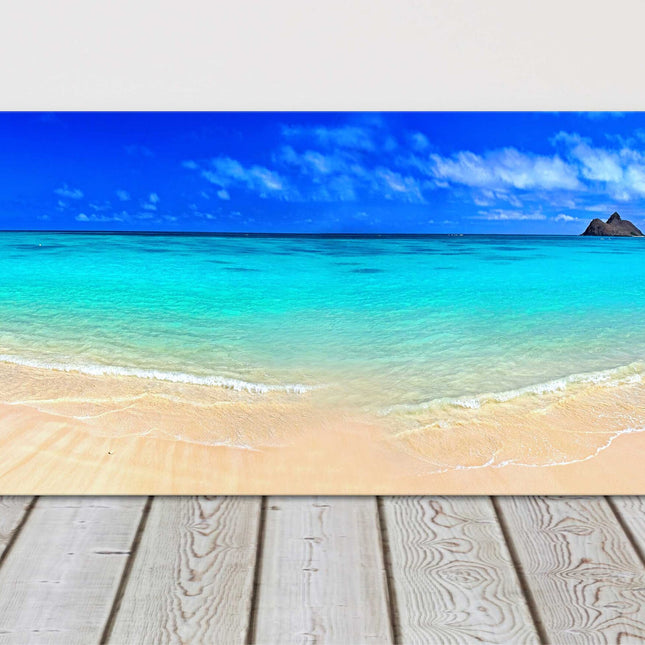Panorama Tropical Dream Beach. Canvas picture print. Vibrant colours seascape