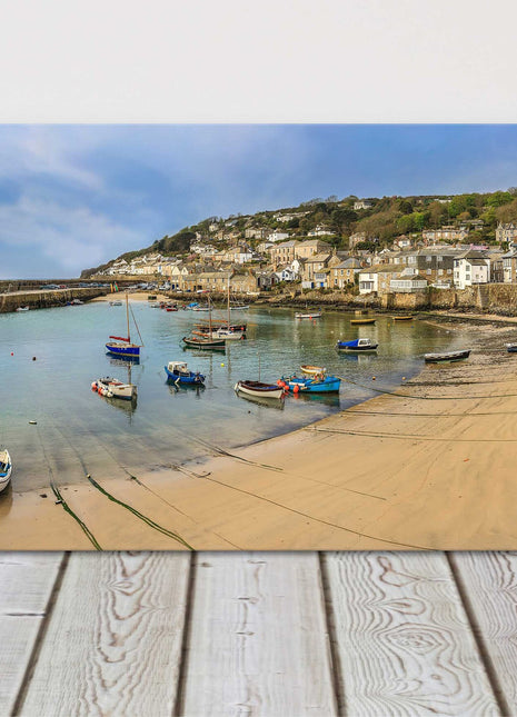 Mousehole Harbour, Cornwall. Beautiful panoramic canvas picture print.