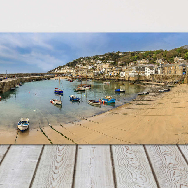 Mousehole Harbour, Cornwall. Beautiful panoramic canvas picture print.