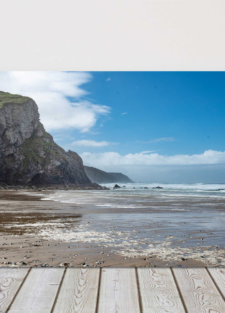 Portreath Beach view coastline. Cornwall Canvas Print Wall décor