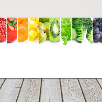 fruits colours of the rainbow canvas picture print kitchen picture bright