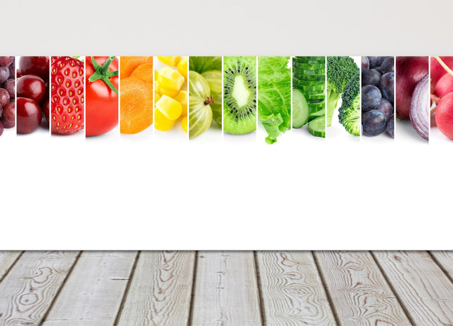 fruits colours of the rainbow canvas picture print kitchen picture bright
