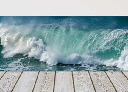 Rolling Surf, Fistral Beach, Cornwall. Panormaic coastal canvas picture print.