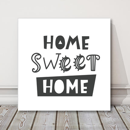 Home Sweet Home. Word art canvas picture on a white background.