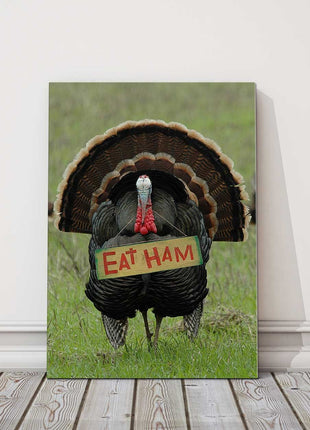 Funny Turkey. Canvas picture print. Christmas humour.