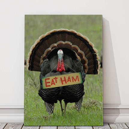 Funny Turkey. Canvas picture print. Christmas humour.