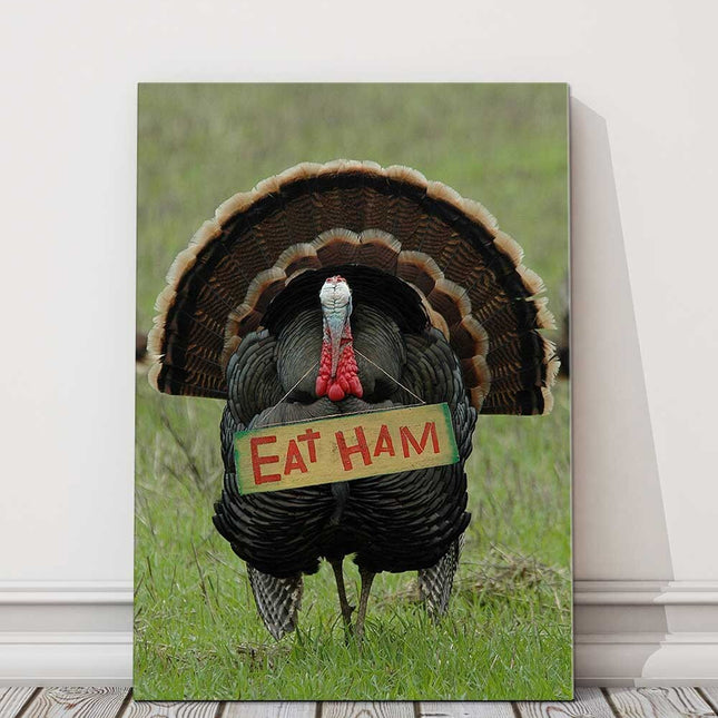 Funny Turkey. Canvas picture print. Christmas humour.