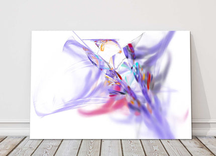Abstract image with vibrant colour Canvas Print with white background